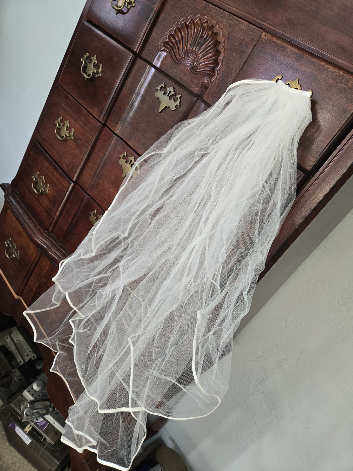 Vintage Ivory Cream Wedding Gown Dress /petticoat /veil Make Offer