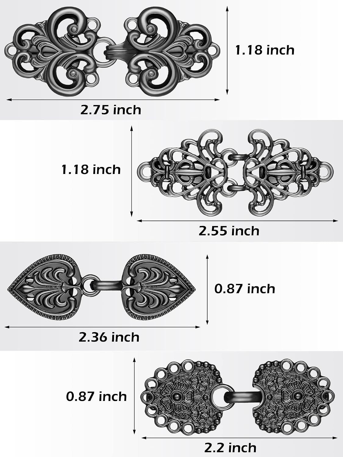 Multi-functional 4 Pcs Vintage Collar Clips – Enhance Your Wardrobe Effortlessly