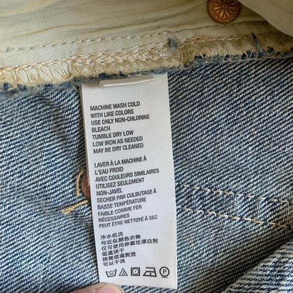 NWT Free People x We the Free Taliesin Cutoff Short in Mid Blue Size 25