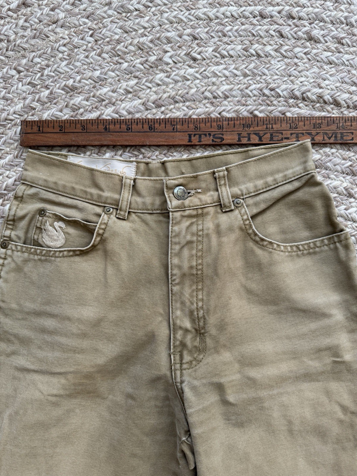 70’s Gloria Vanderbilt For Murjani Khaki Canvas Chore Pants Jeans.