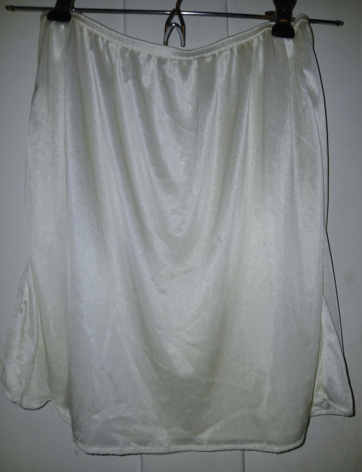 Vintage Girls White Half Slip with Floral Embroidery 100% Nylon Size 12