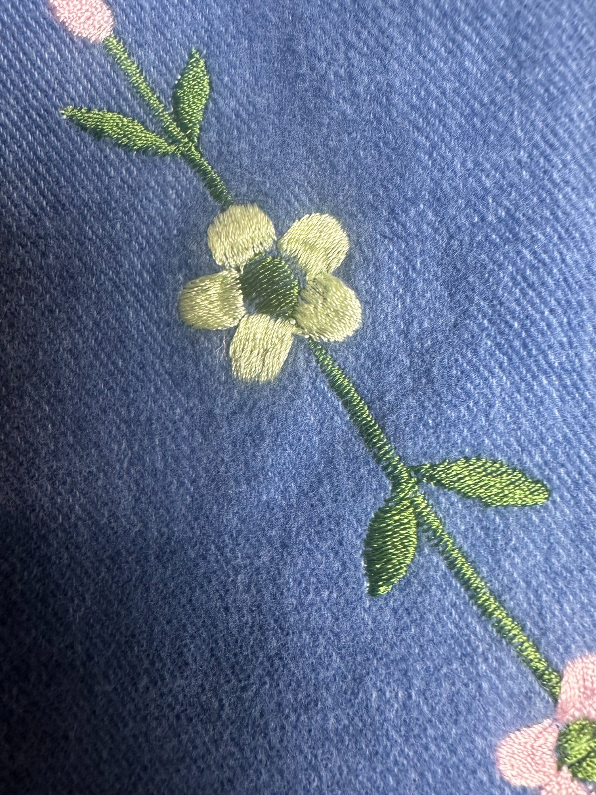 70s Vintage Gina Teresa Studded Denim Jacket w Floral Embroidery 16