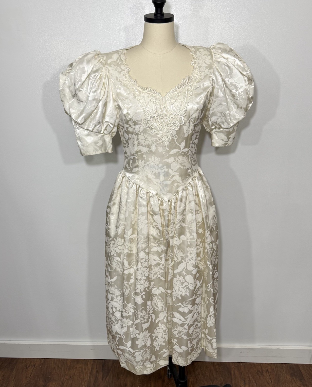 Vintage Dress Wedding 1980s 5/6