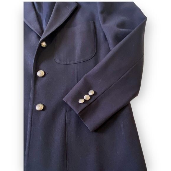 Vintage Et Vous (Paris) Navy Blue Wool Jacket, Size Unisex S, From 90s