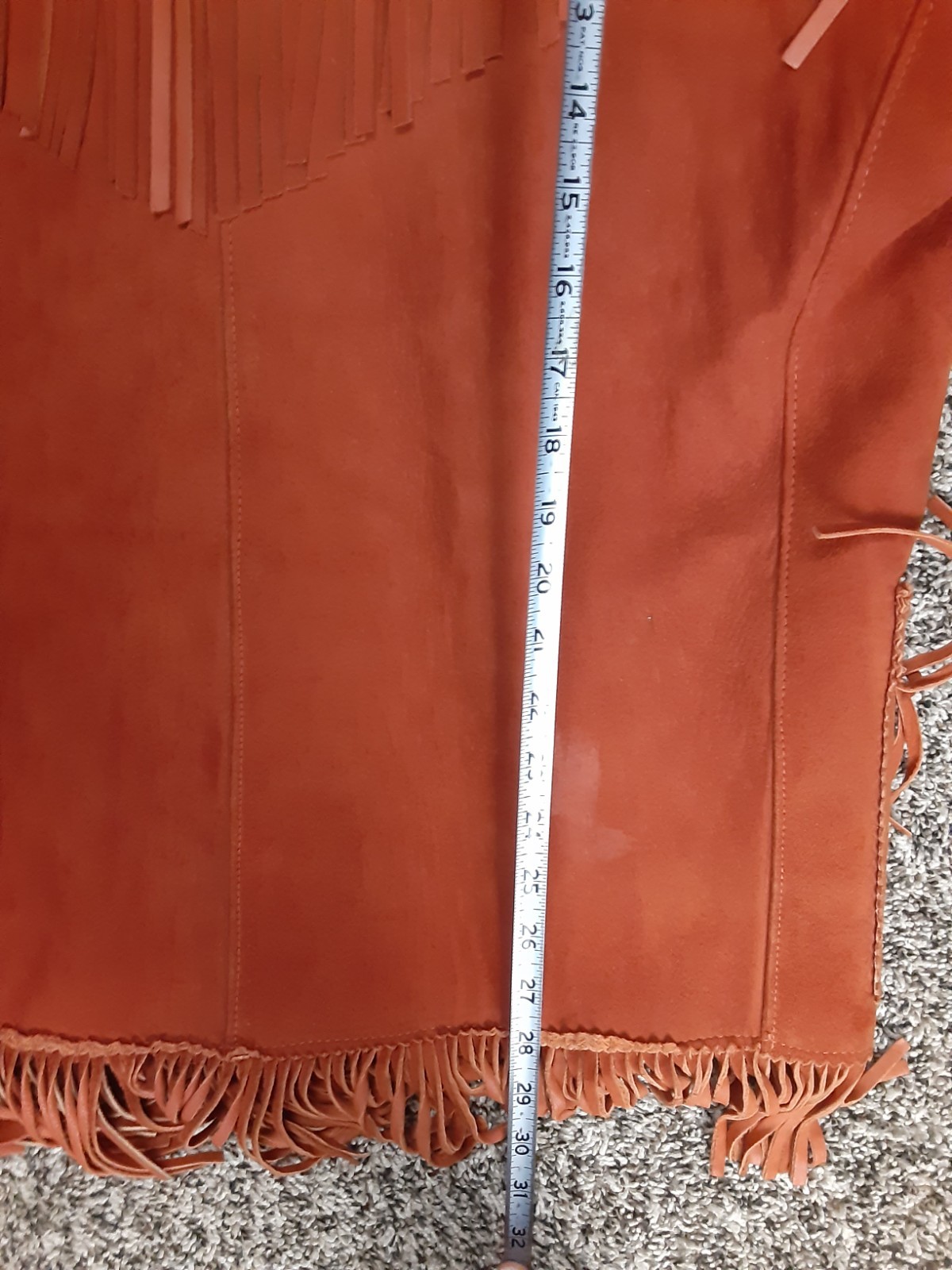 Vintage 60s Jo-O-Kay Corral Du Pont Fringe Burnt Orange Suede Western Jacket
