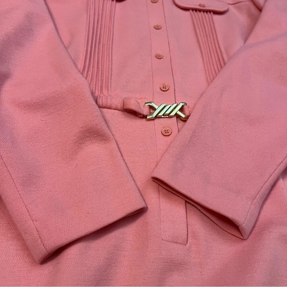 Cheekaberry Vintage Coral Pleated Pocket Belted Dress