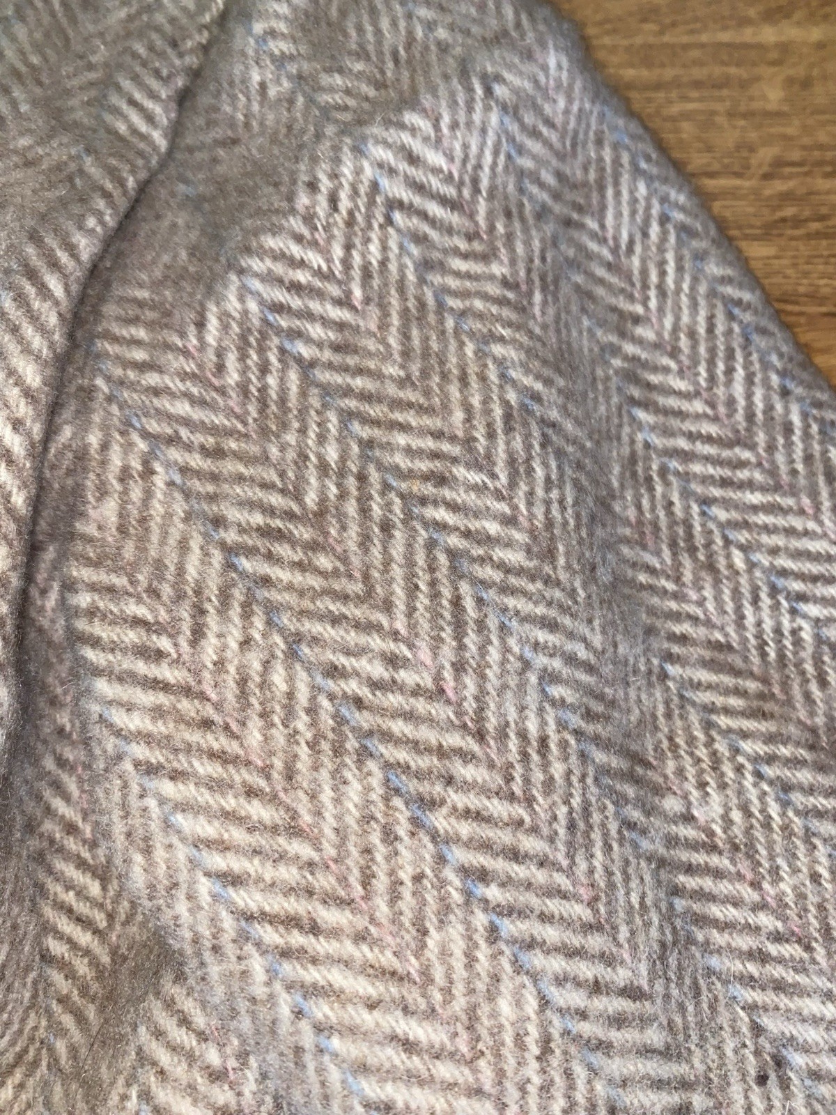 Vintage 80s Herman Kay Petite Womens Beige Wool Blazer Size Large
