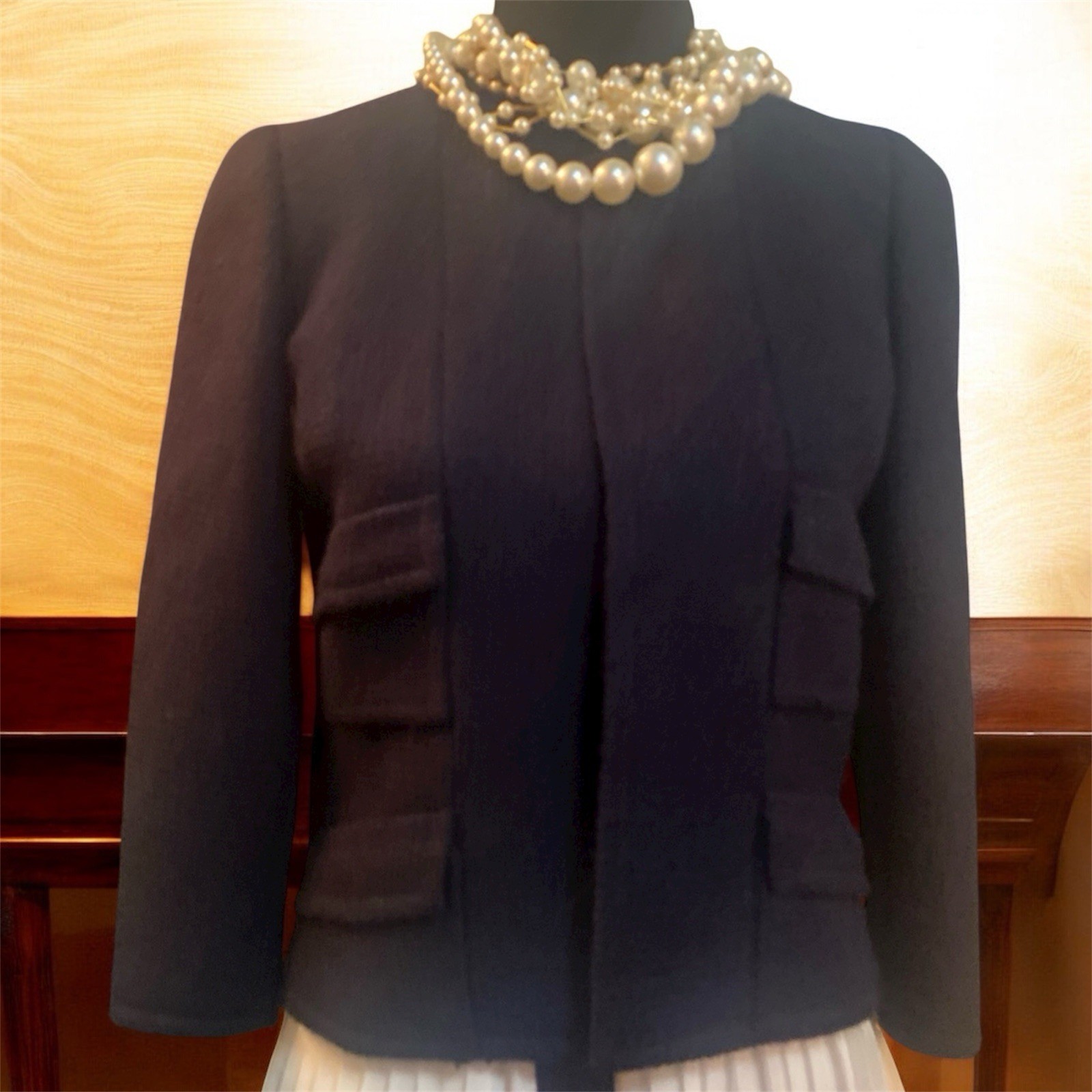 Vintage 1960s Blue Wool blazer New York Union Made Women