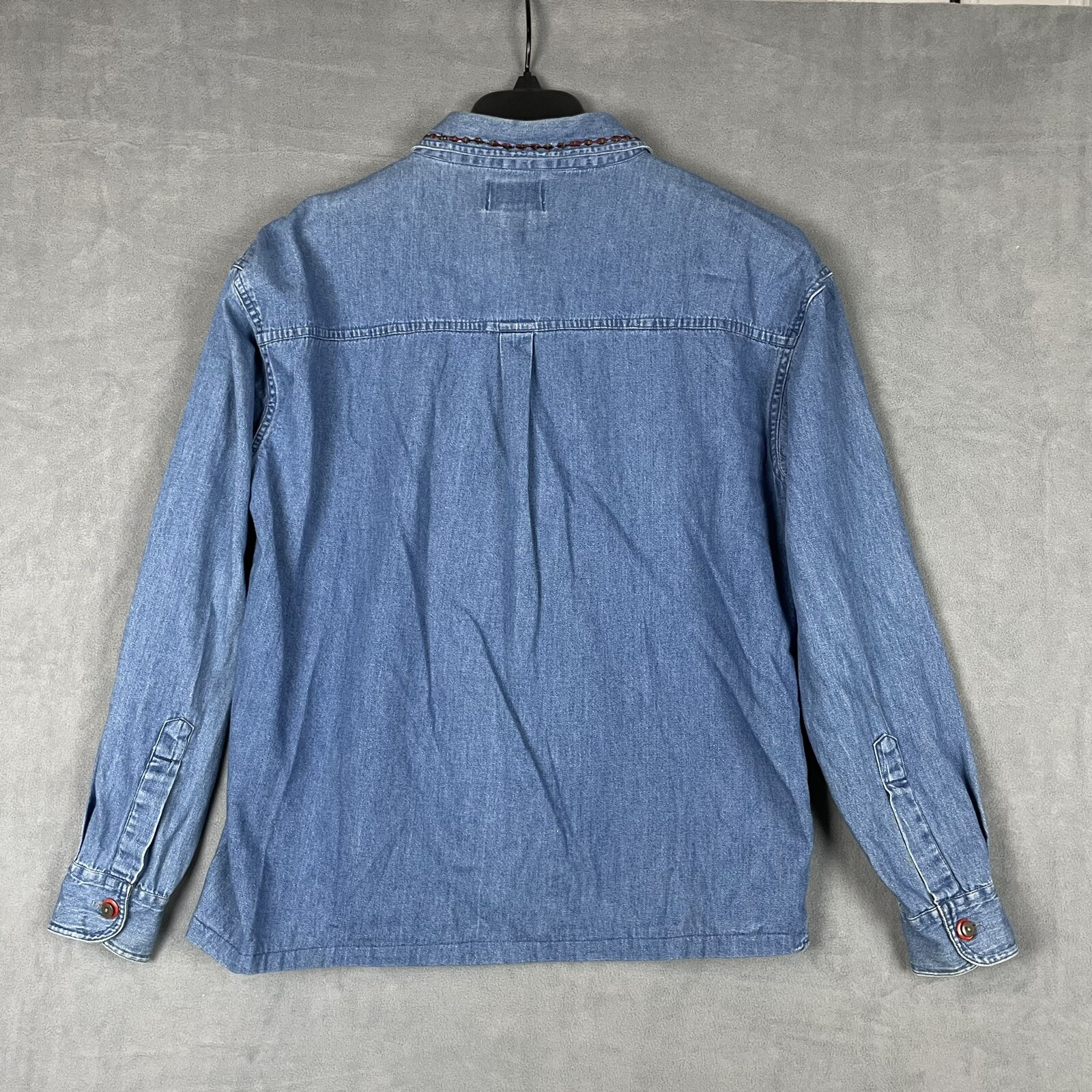 Paul Harris Design Vintage Noah’s Ark Denim Shirt Cross Stitch GrannyGore 90s