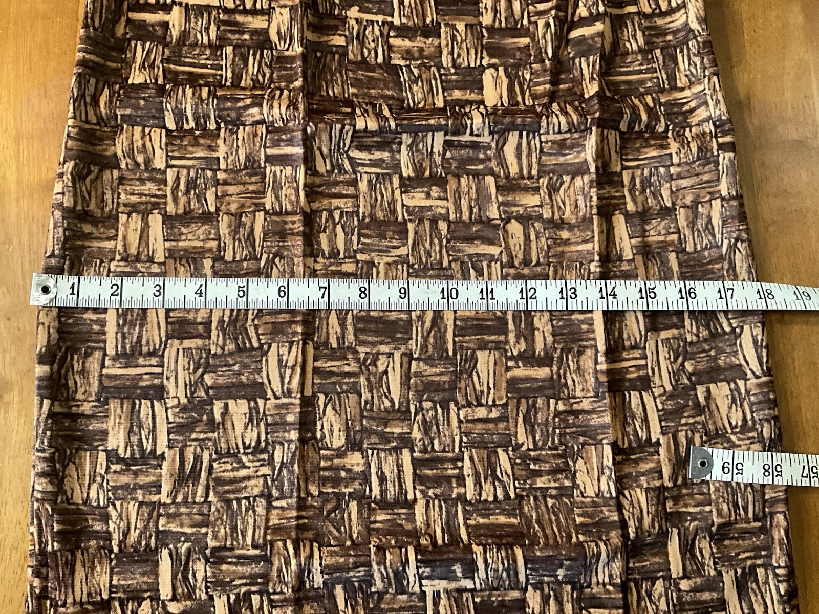 NOS 1960s MOD Jane Emory Fashions Acetate Shift Brown Mad Men S/Sleeve Size 10