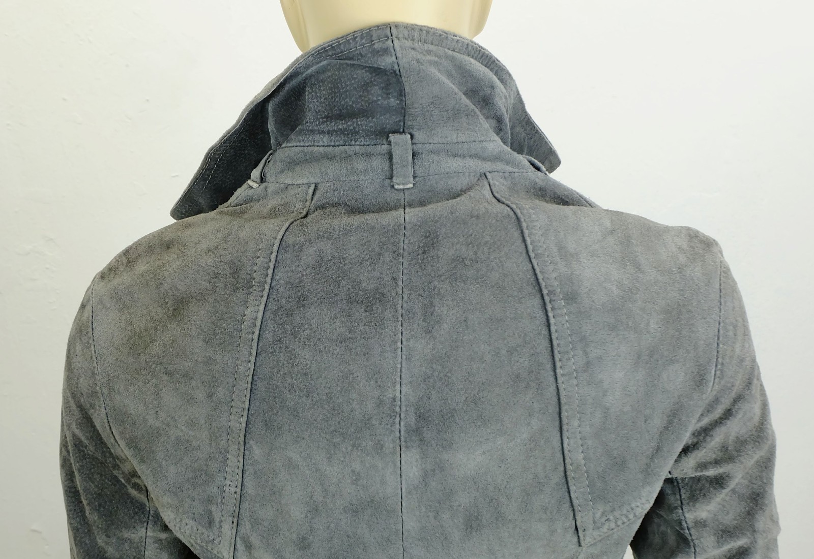 true vintage suede coat size 36 suede coat gray 1970s