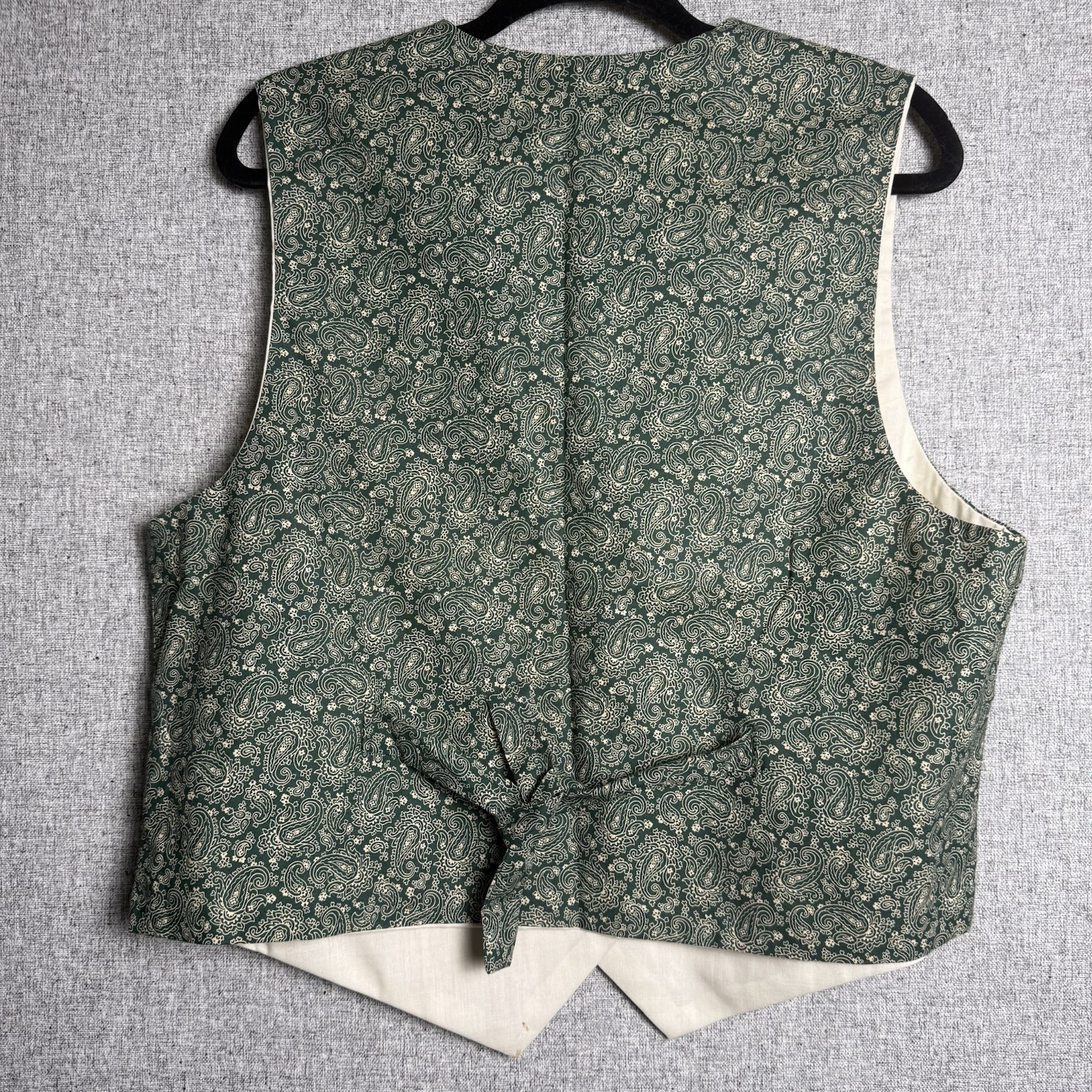 Vintage Handmade Ugly Christmas Holiday Plaid Paisley Red Green Vest Party XL