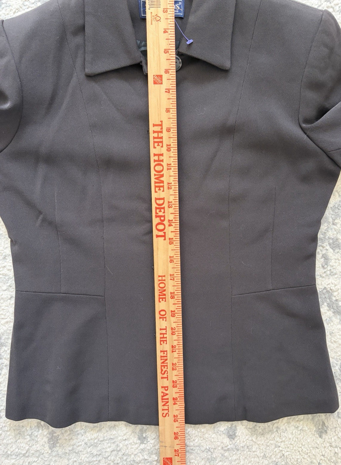 Harolds Jacket Women 8 Dark Brown Wool Blend Structured Blazer Career Wear USA