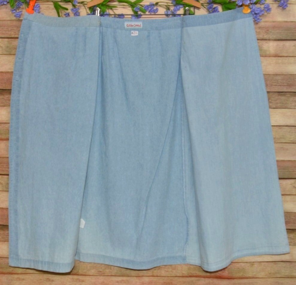 Vintage Gotcha Covered Denim Wrap Skirt Size 6 Made in USA 80s 90s Boho Western