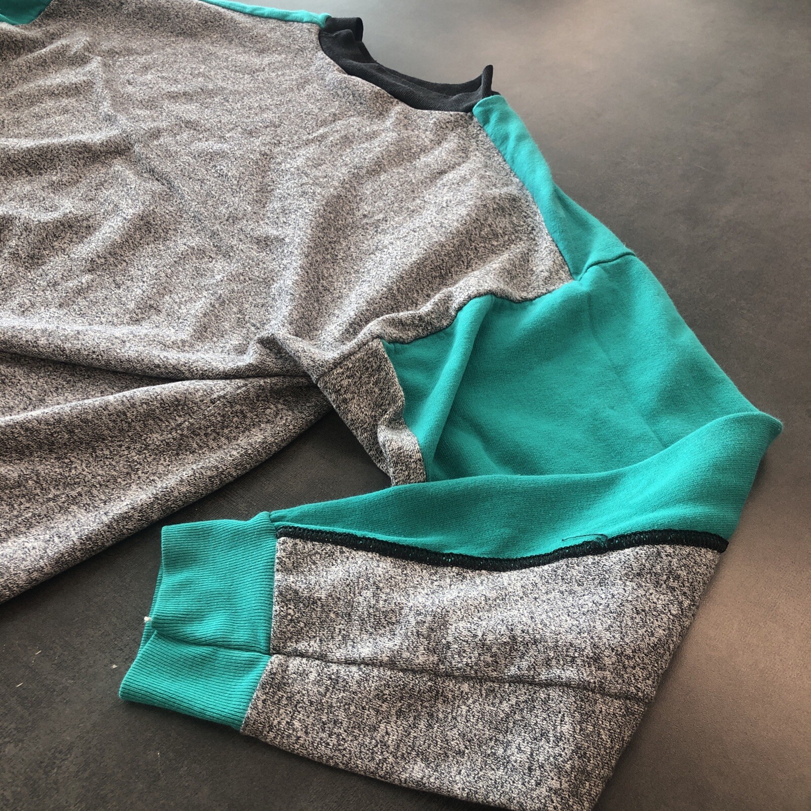 Vintage Runner Up Color Block Crewneck Sweatshirt Made In USA