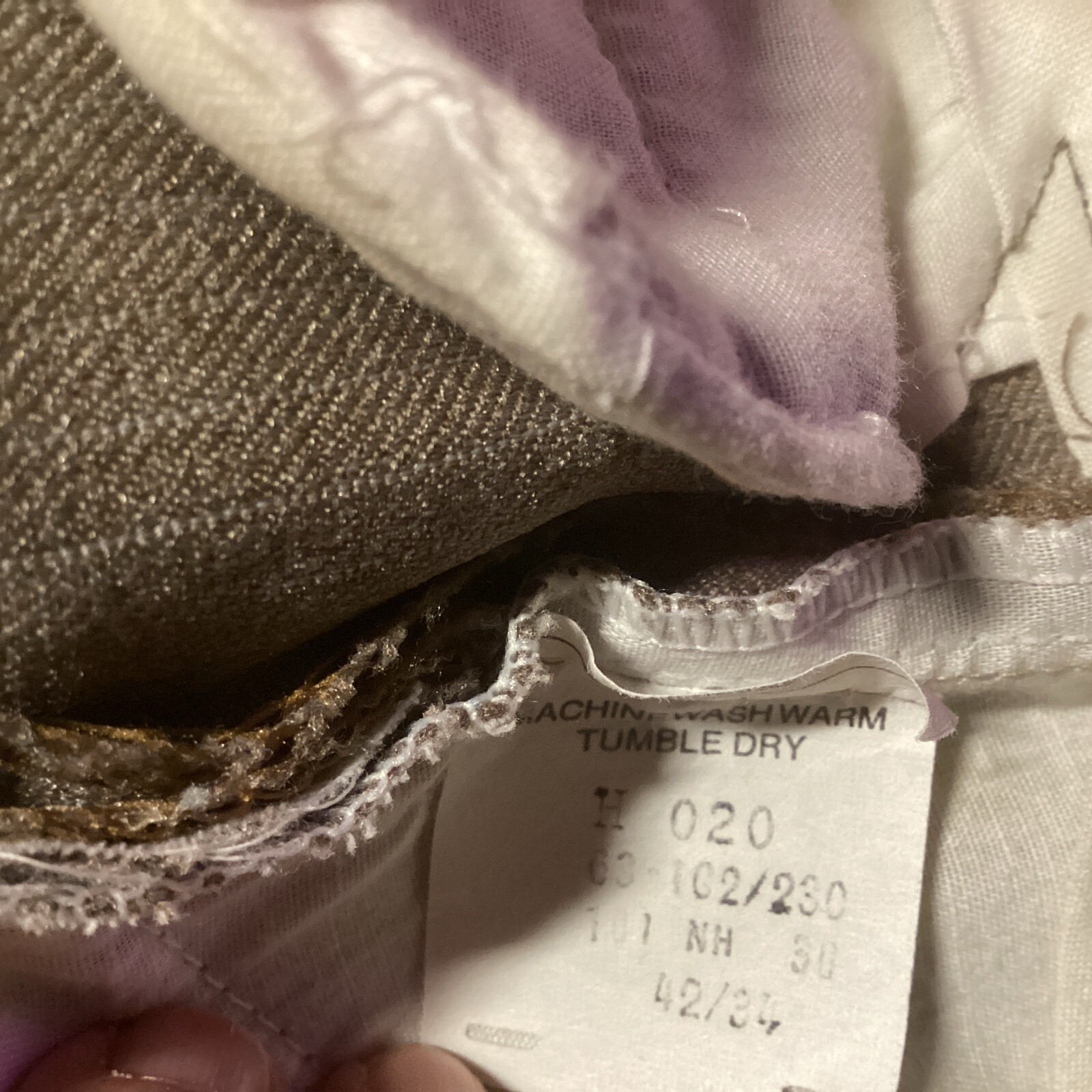 Vtg DC Dee Cee Brand Western Wear Pants Brown Striped 42×33 Pearl Snap