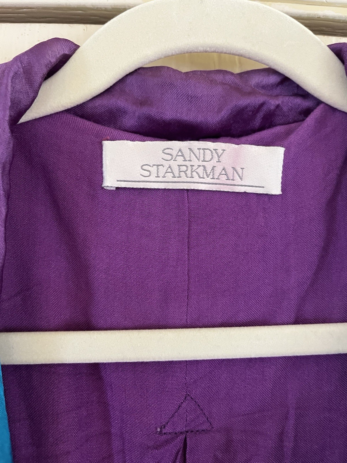 VTG Sandy Starkman Wearable Art Silk Picasso Inspired Boho Maximalism Jacket M