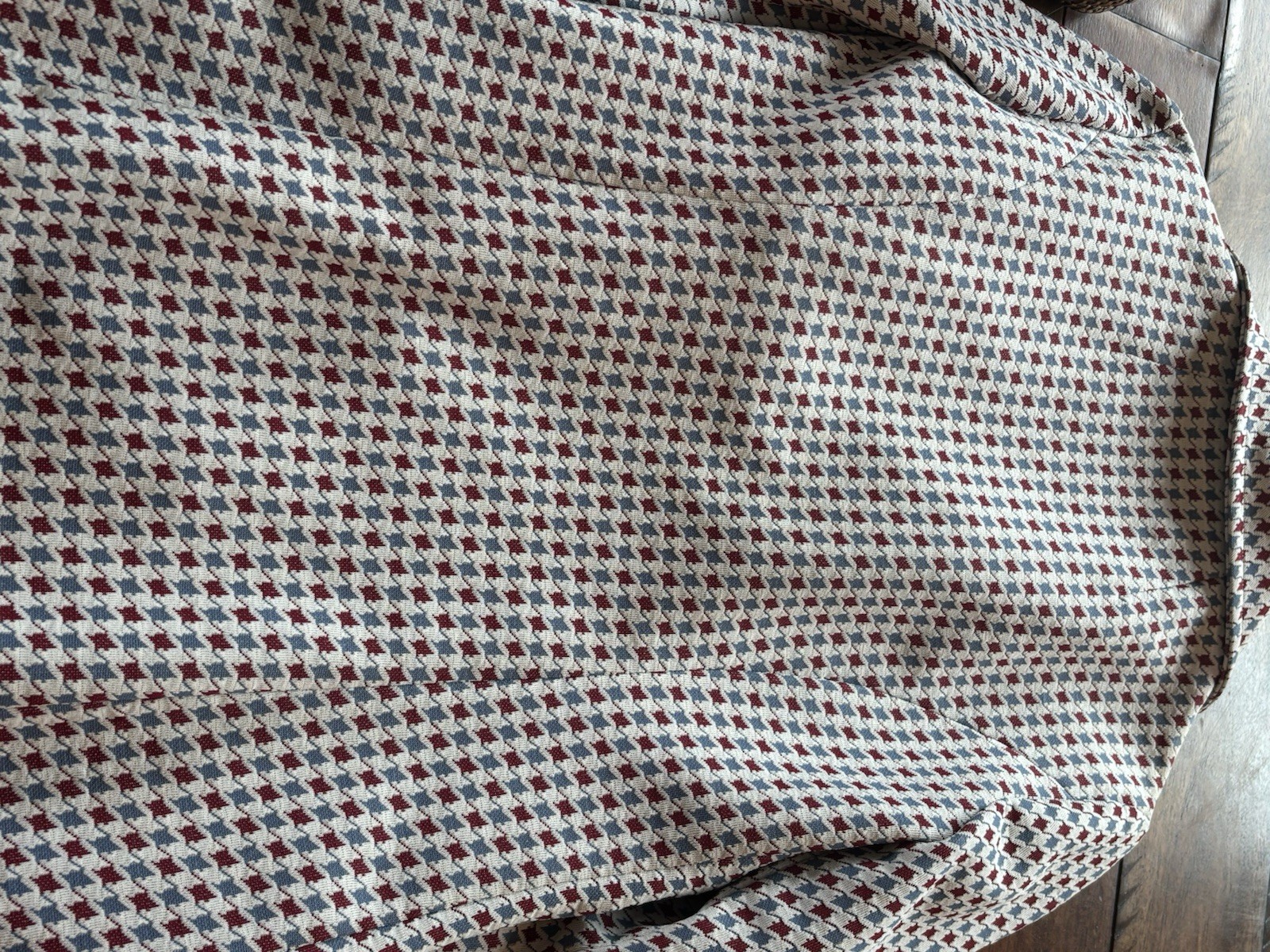 Vintage 1970s Womens Pant Suit Set Houndstooth Bell Bottom Pants Homemade