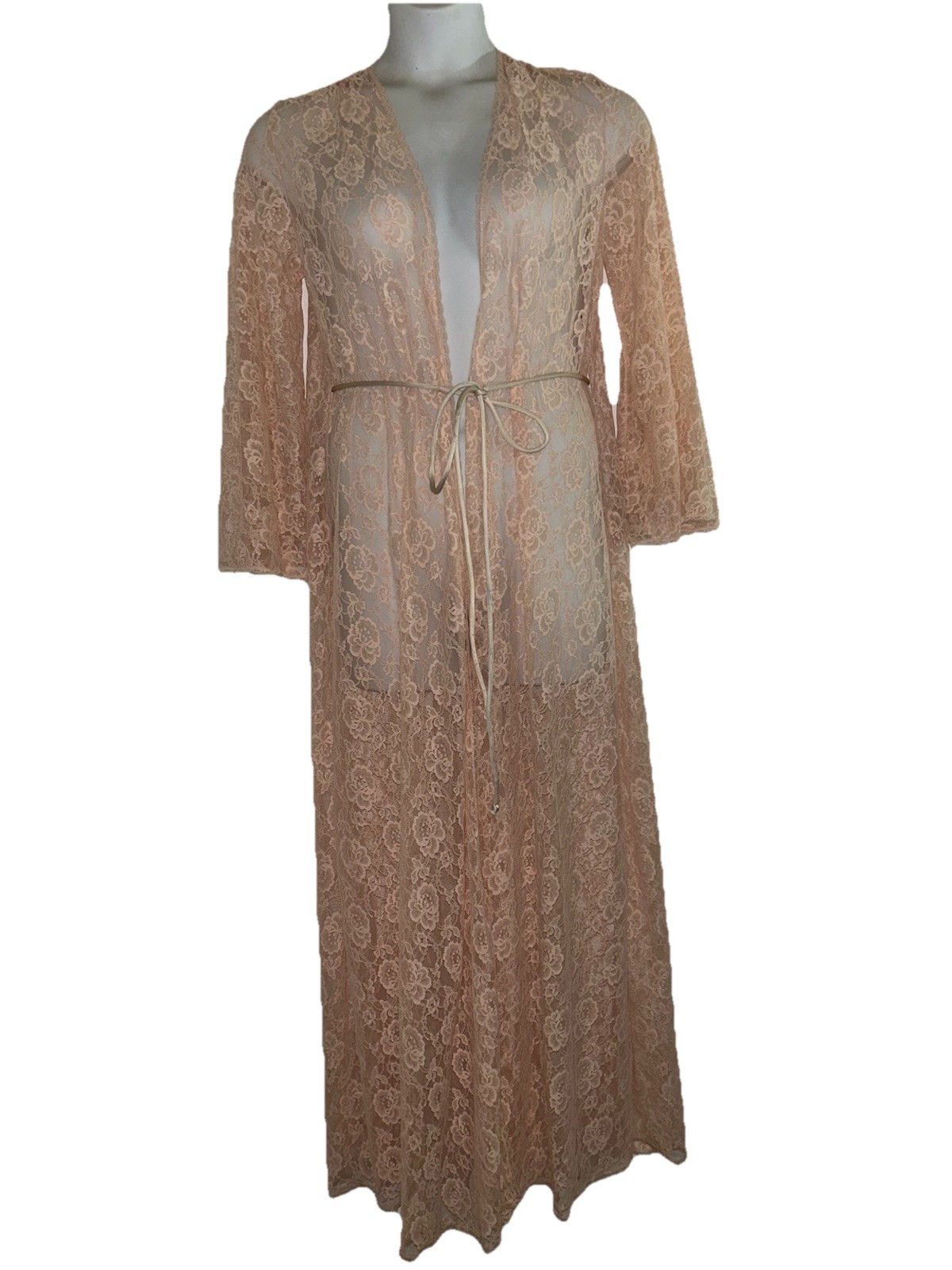 Vintage Glydons Lace Robe Size Medium