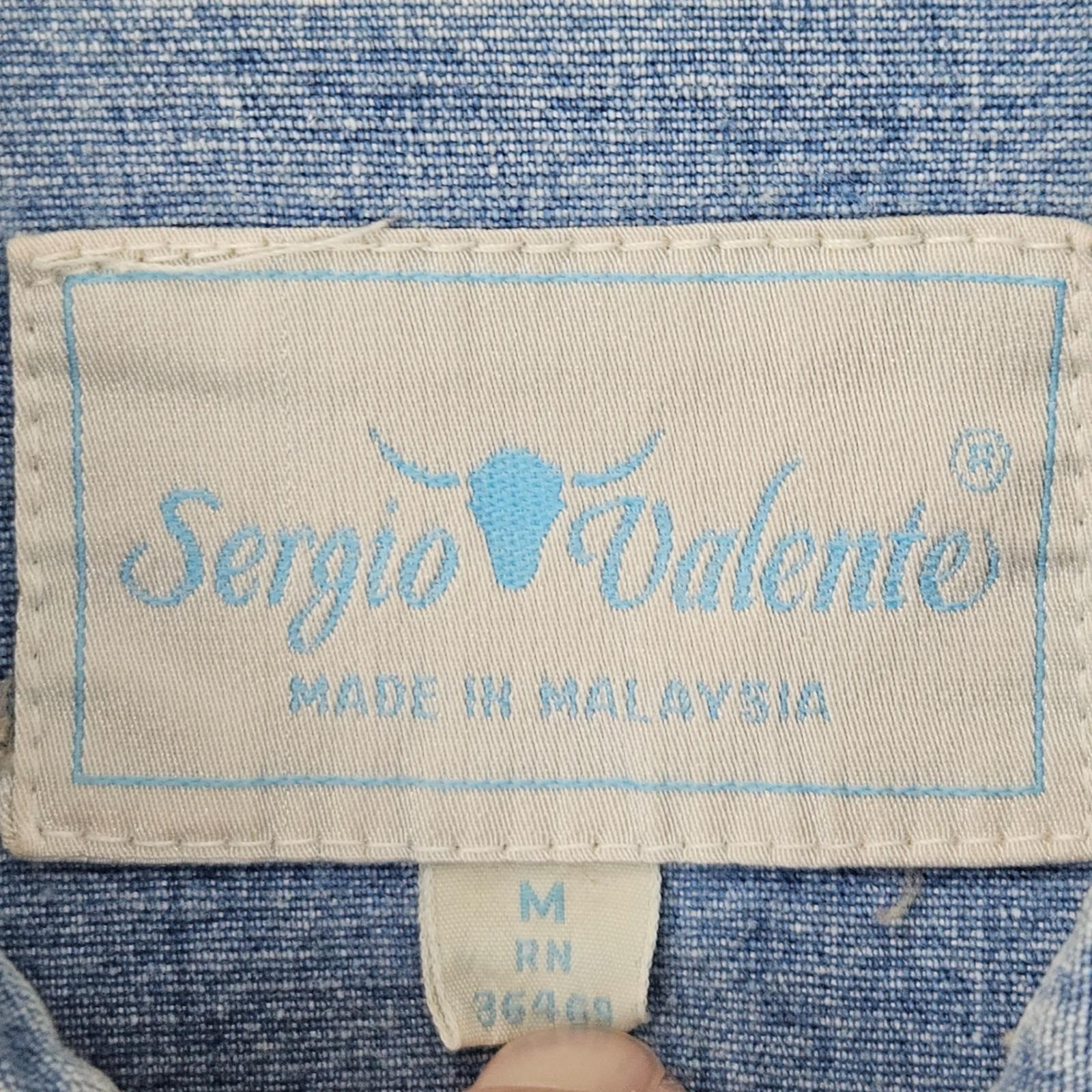 Sergio Valente Women’s Blue Denim Jacket Size M 100% Cotton Zip Up Vintage 80s