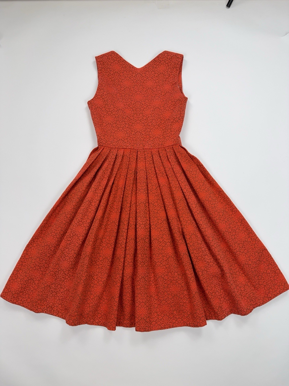 Wallach Volkskunfthaus Munchen Antique Dress German Red Hand Made Dirndl XS