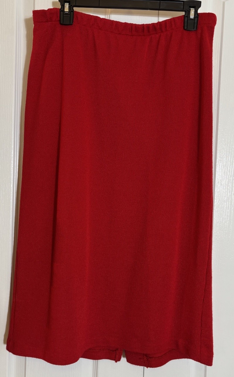 Nilani Vintage 80’s Red White Knit Sweater Cardigan And Skirt Set Women’s Large