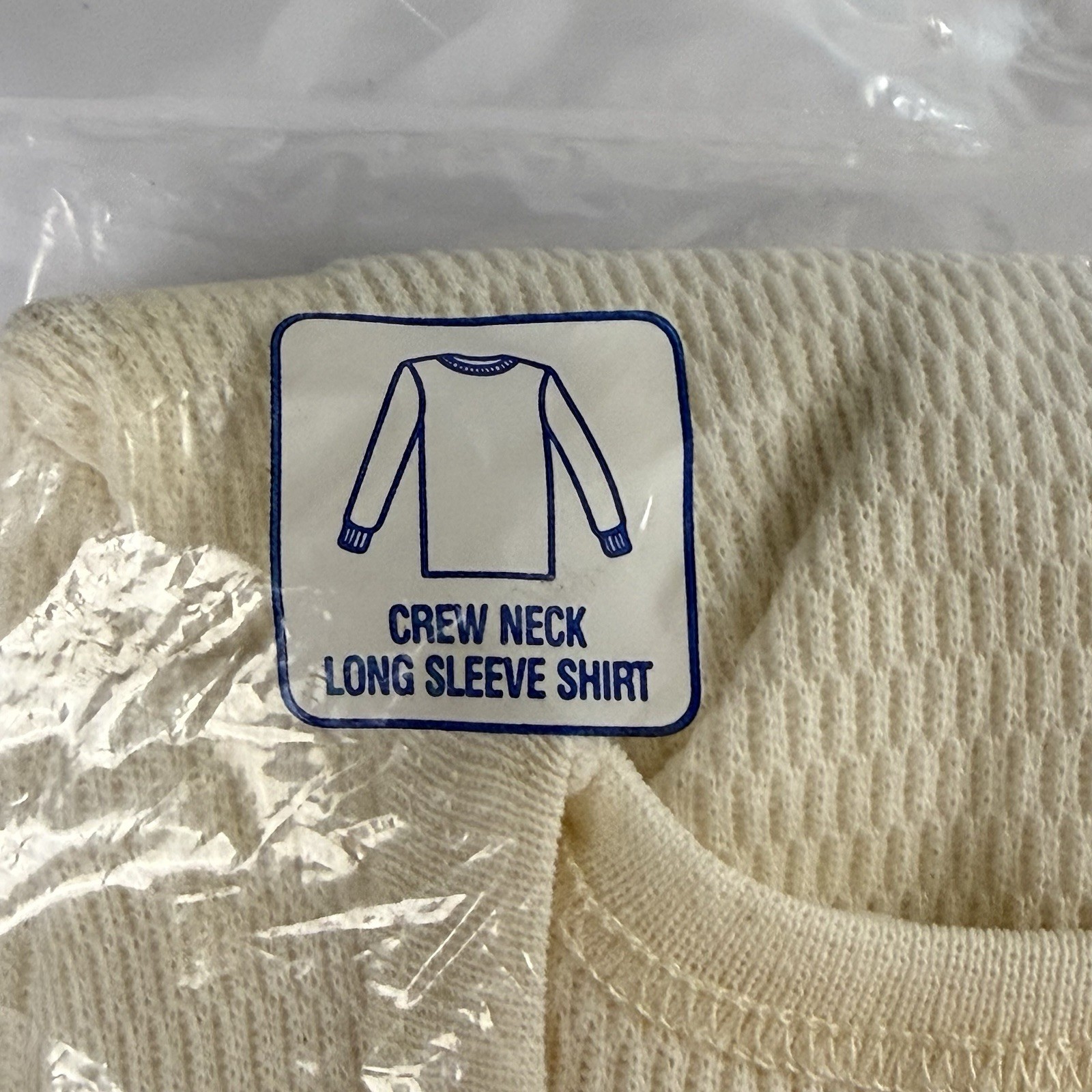 VTG Penbrooke Lane Ladies Knit Thermal Underwear XL Crew Neck Long Sleeve Shirt