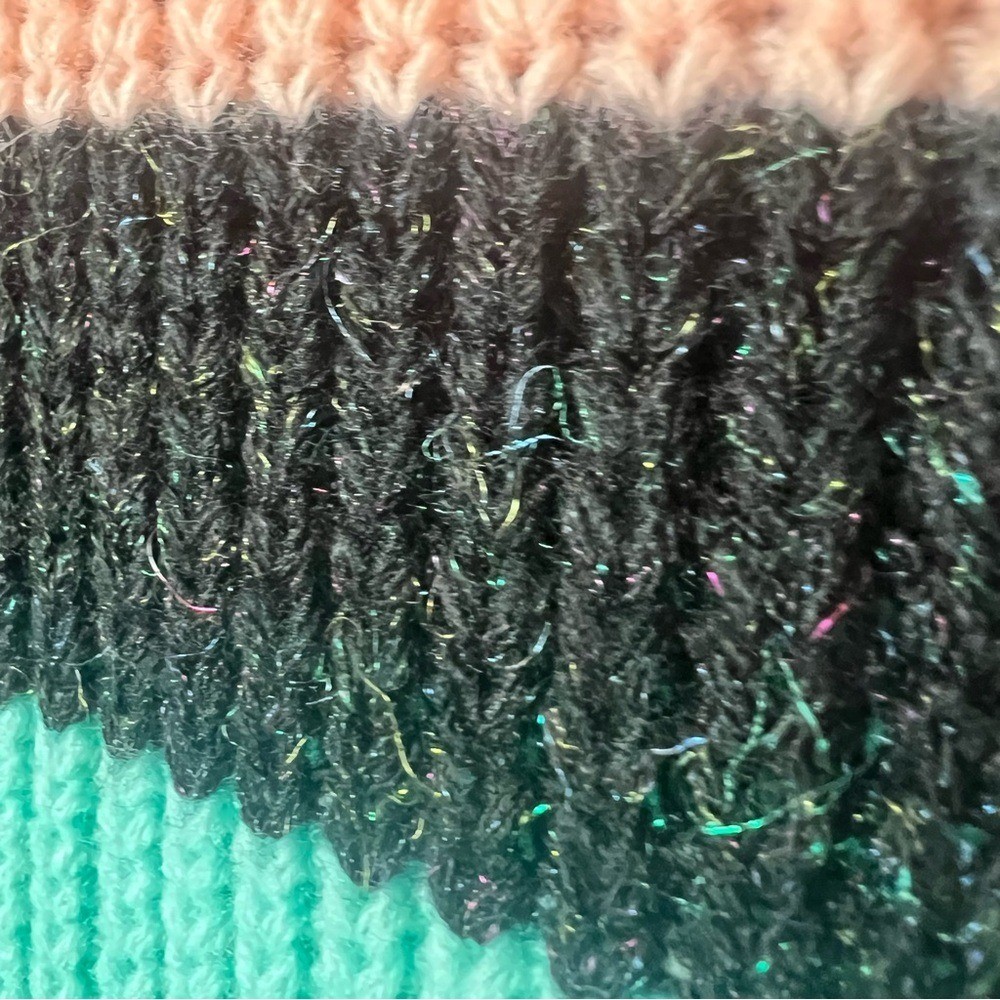 Arielle VTG Colorblock Stripe Lurex Mock Neck Sweater Deadstock 80s NWT – Sz. M