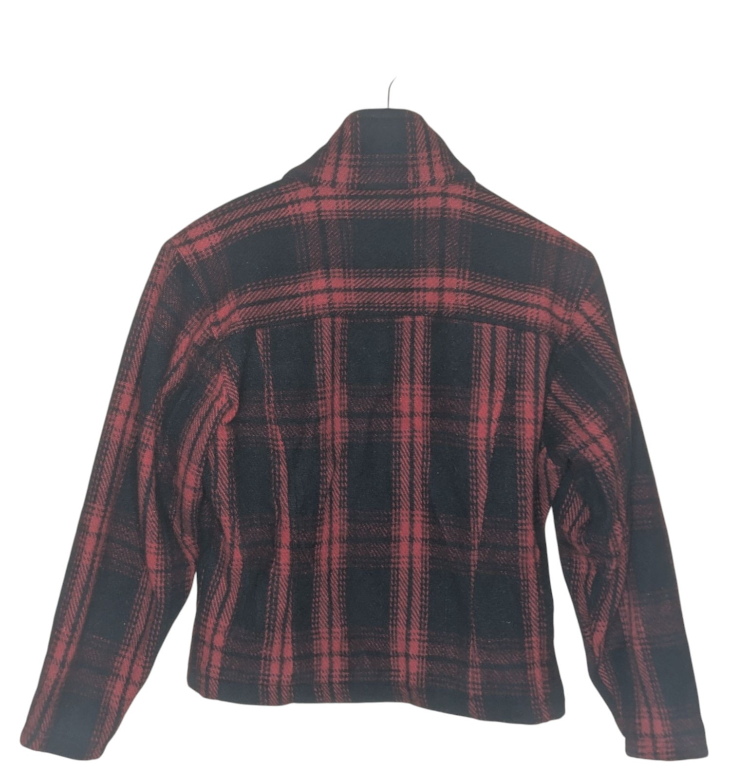 Vintage Paris Sport Club 90’s Women’s Med Red & Black Fully Lined Plaid Jacket