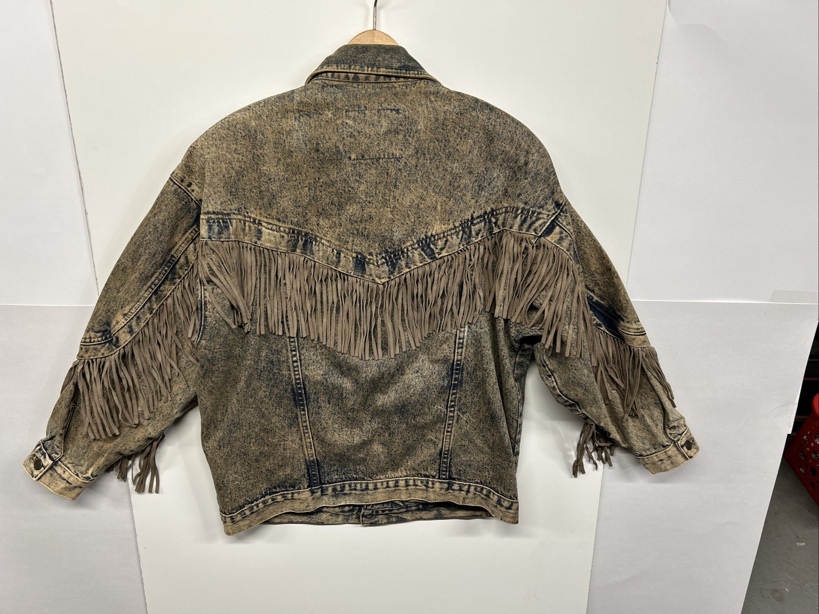Vintage 70’s 80’s JouJou Denim Fringe Jacket Distressed Grunge Made in USA