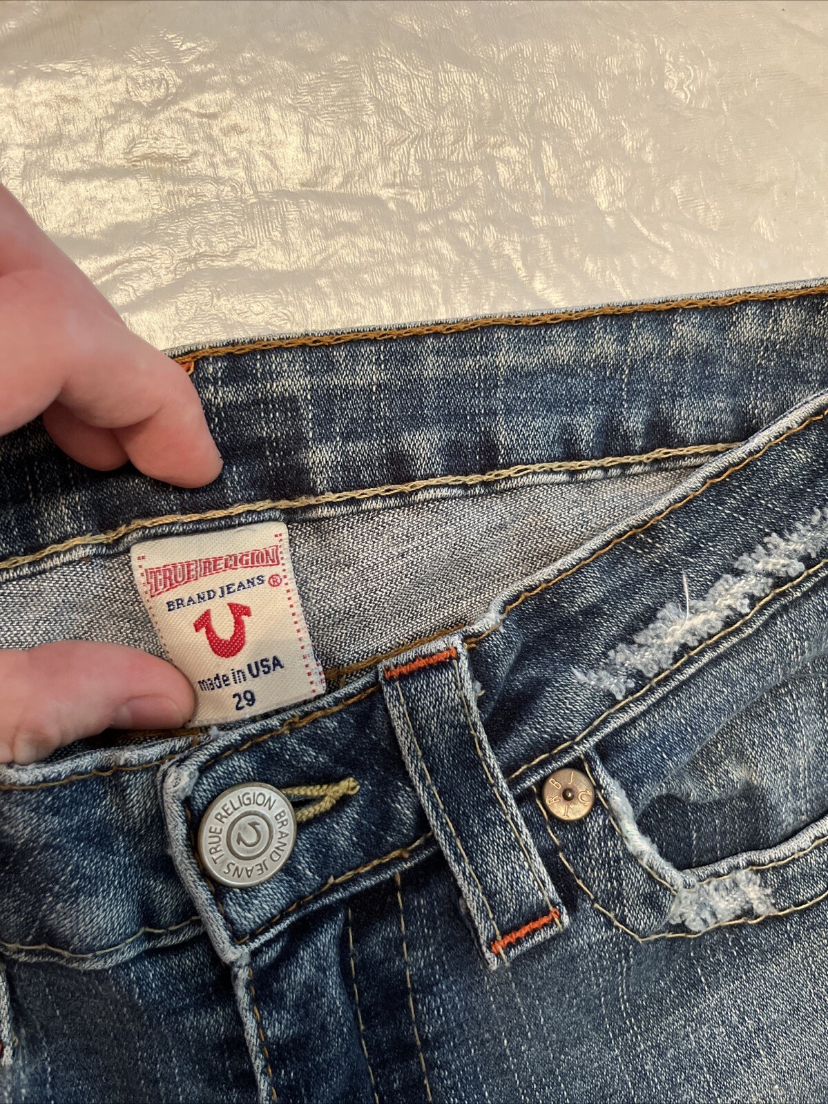 vintage Y2K True Religion Johnny MADE IN USA jeans womens 29 30 32 straight leg