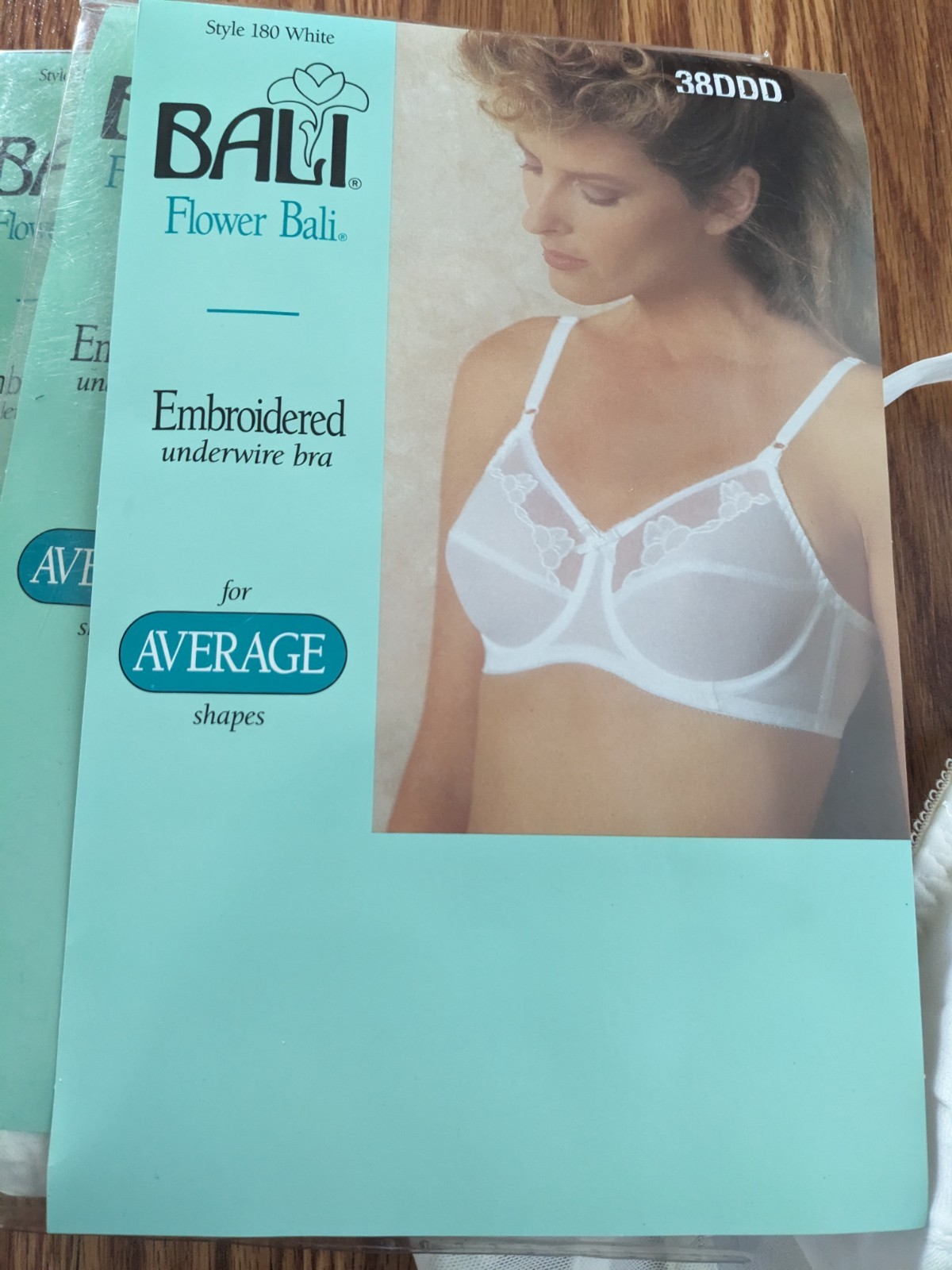NOS Lot of 3 Vintage BALI 1988 80s White Underwire Bras lace 38DDD Mervyn’s bra