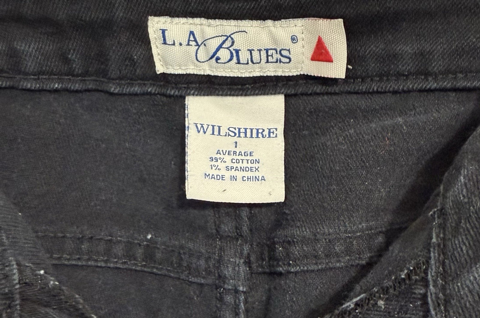 VTG Women’s Jeans LA Blues Black 34” Waist 90s Straight Leg High Rise Mom