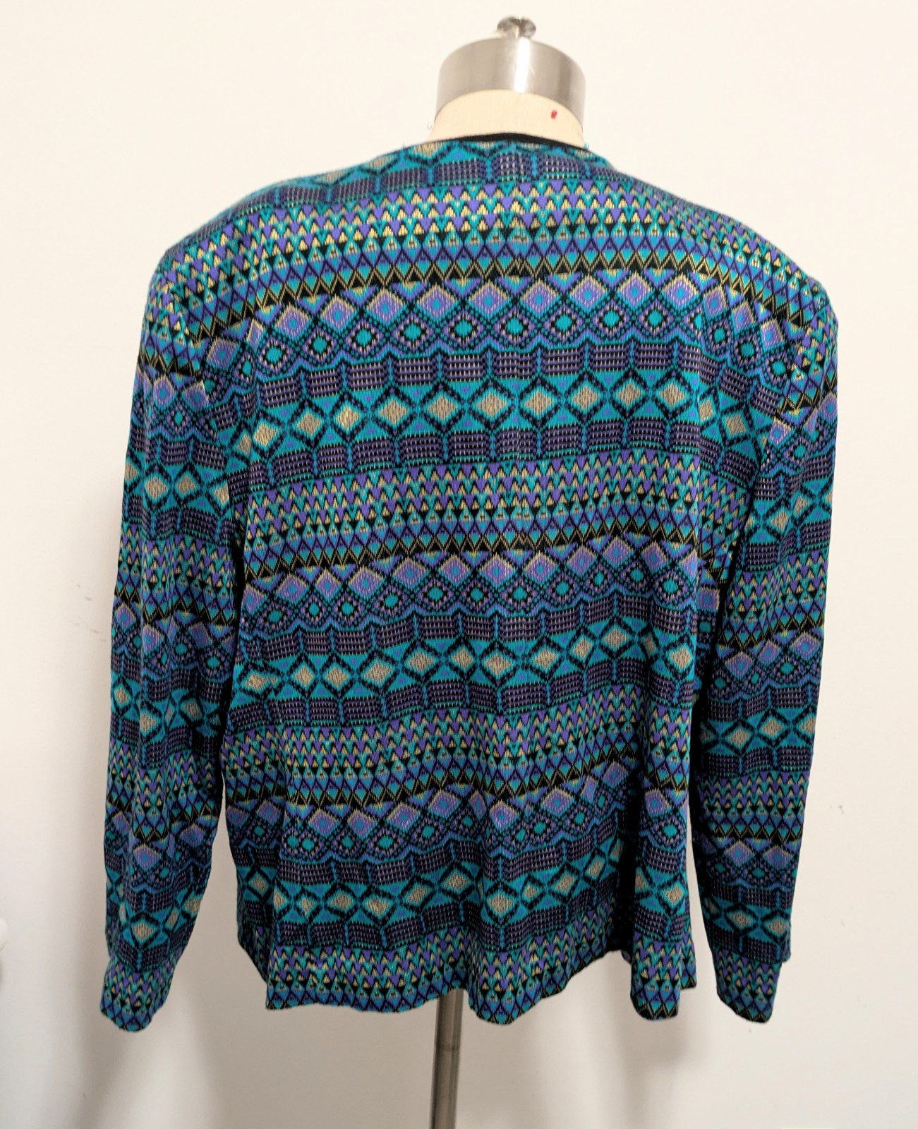 Vintage Tracy Richards Multicolor Long Sleeve Knit Sweater 22Wp Artsy Mature Fun