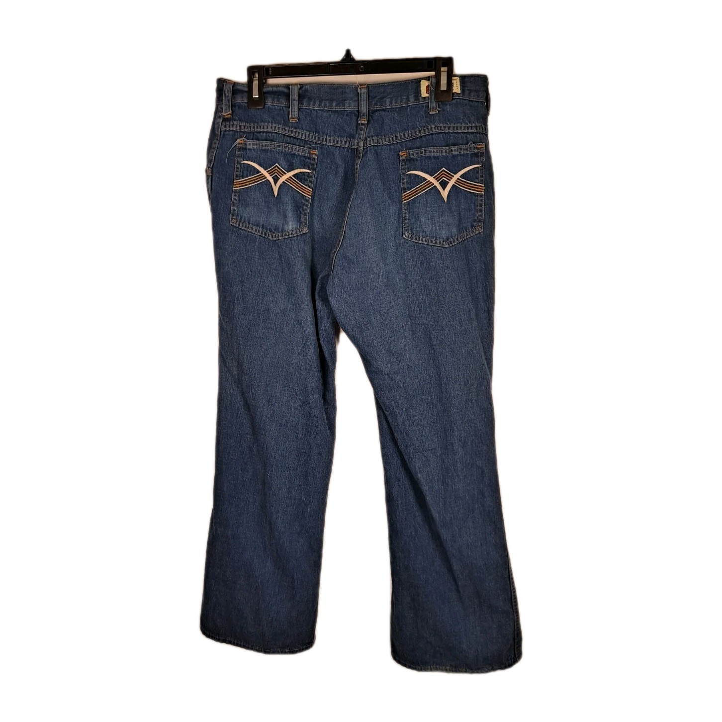 Vintage Live Ins Jeans Size 38M (33 X 29) 70s Embroidered Flare Leg