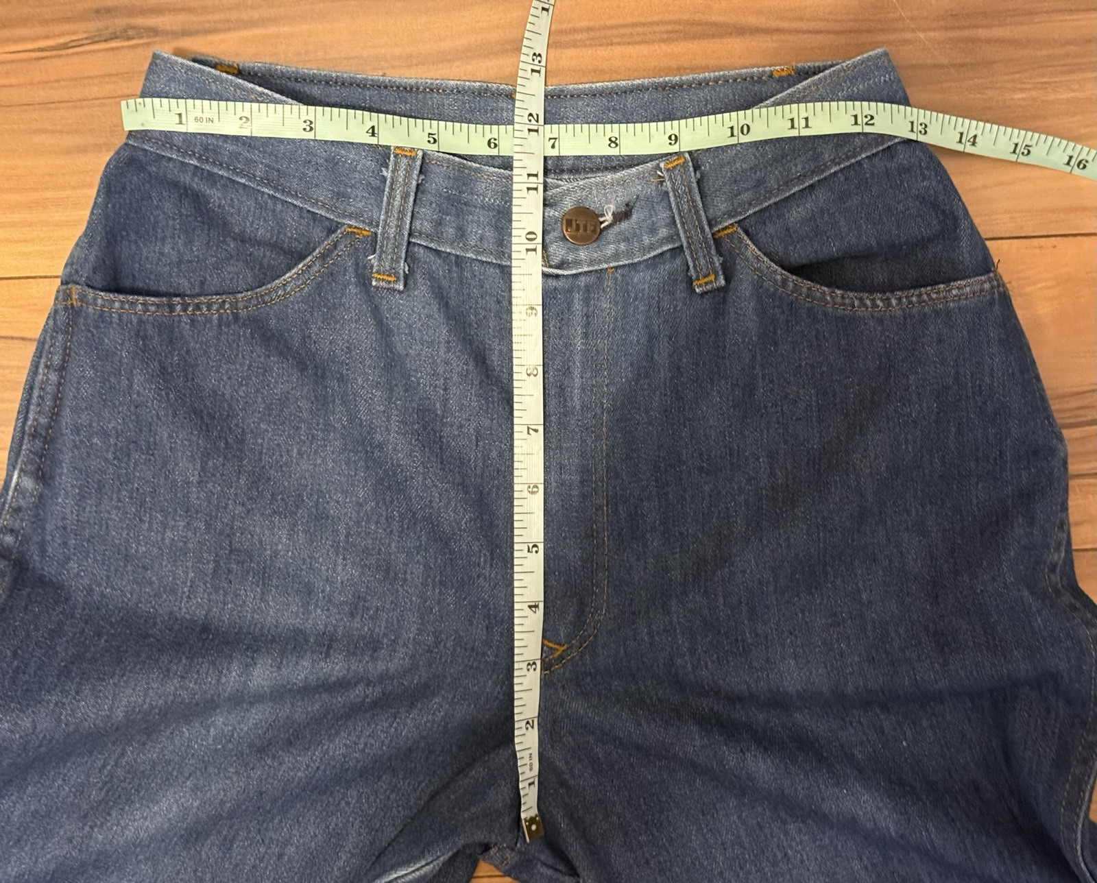 Vintage 1970s Jeans JTF Straight Wide Leg Talon Zip 26×28.5 Soft Pair A