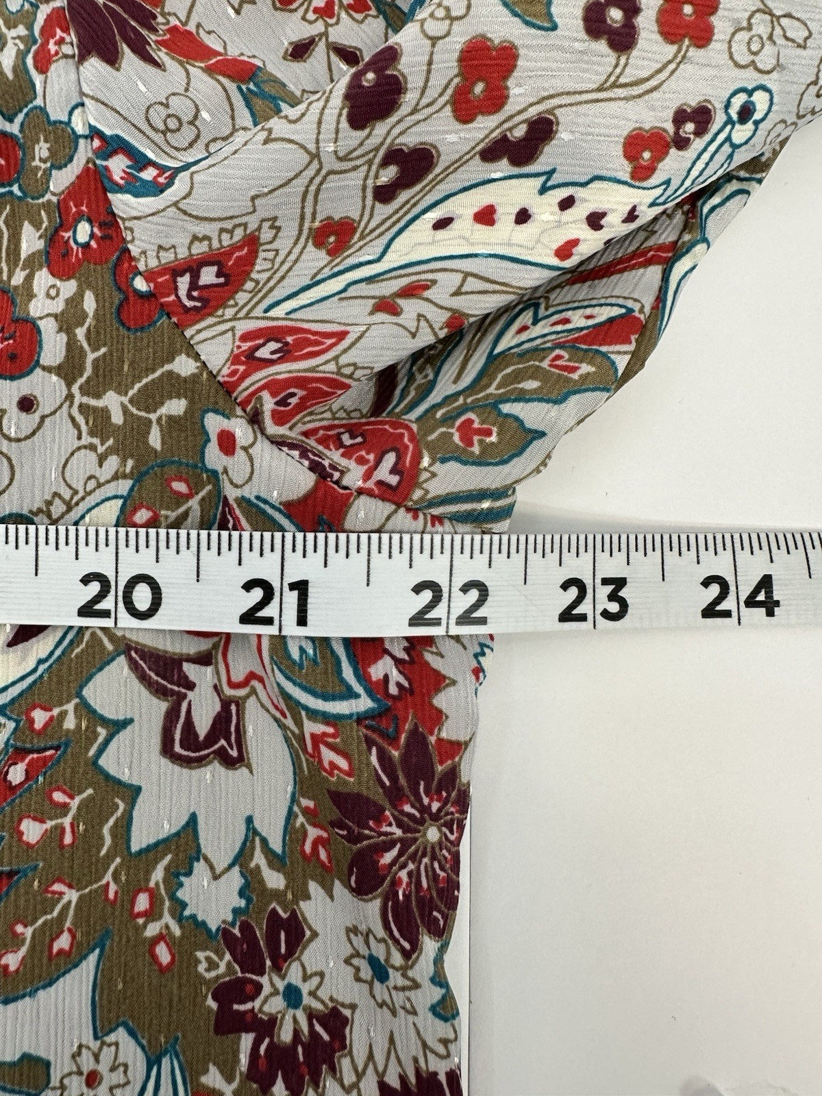 VTG Pykettes Womans Floral Paisley Blouse Boho Retro 70s Taiwan ROC 16 READ