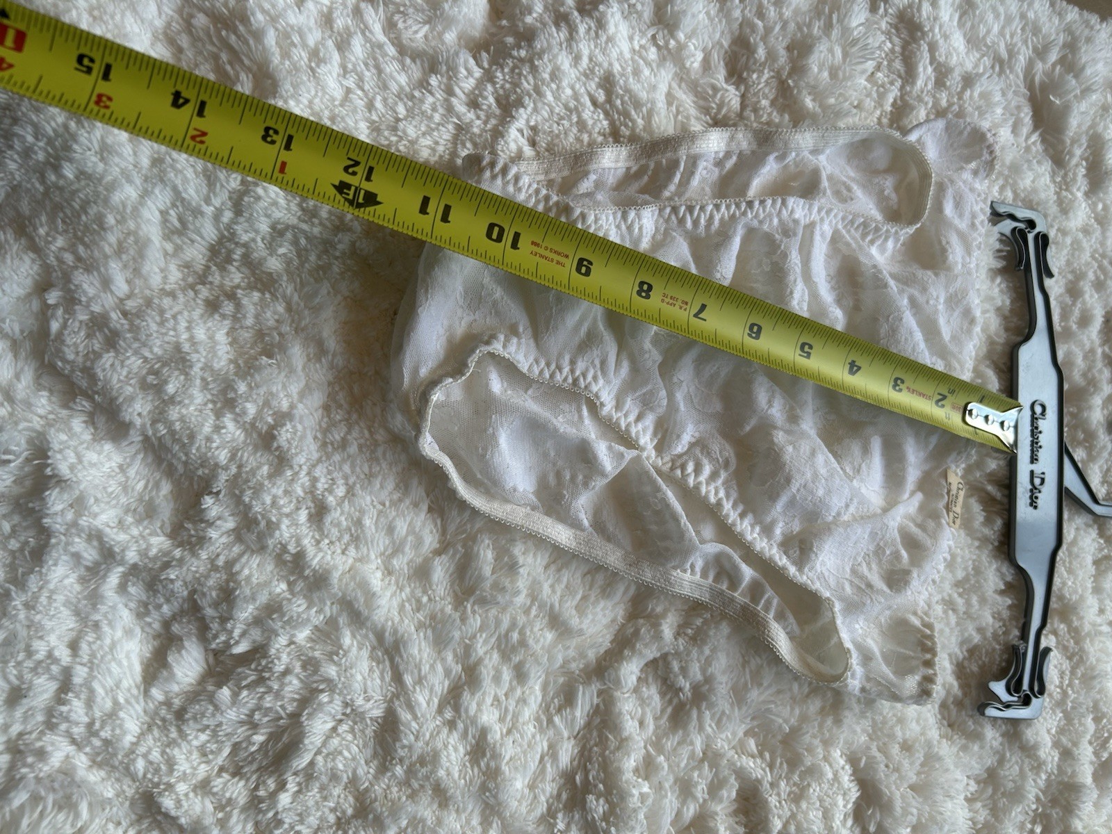 NOS Christian Dior Vintage Lace Bra & Panty Set floral lace price drop $249 VTG