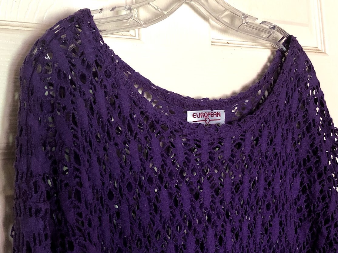 VTG European Concepts Women’s Junior’s Shirt Open Weave All Seasons