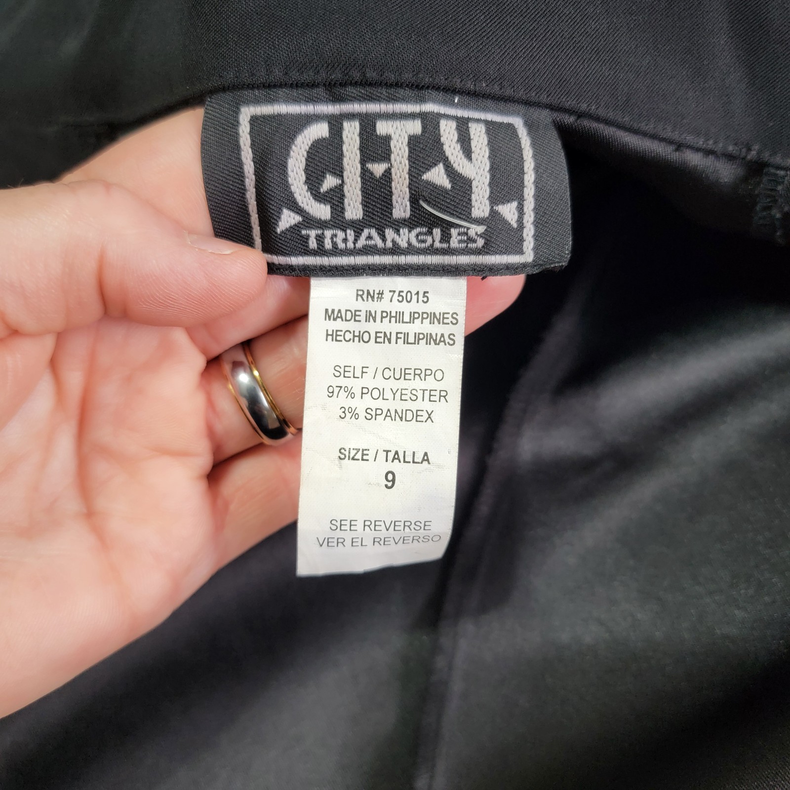 Vintage City Triangles Black Blazer 90s Y2K Office Siren Corpcore Fitted Size 9