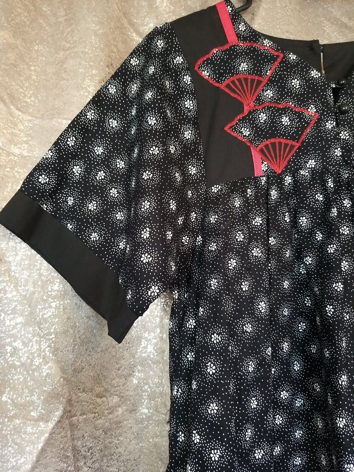 Carol Bennett Liberty House Hawaii Muu Muu Women’s Dress Size S Black Vintage