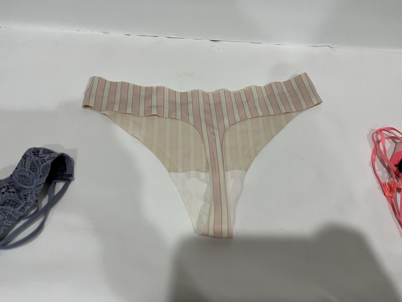 Y2K Victoria Secret Panties M Lot X 6 thongs G String Lace Stripes Bows Femme