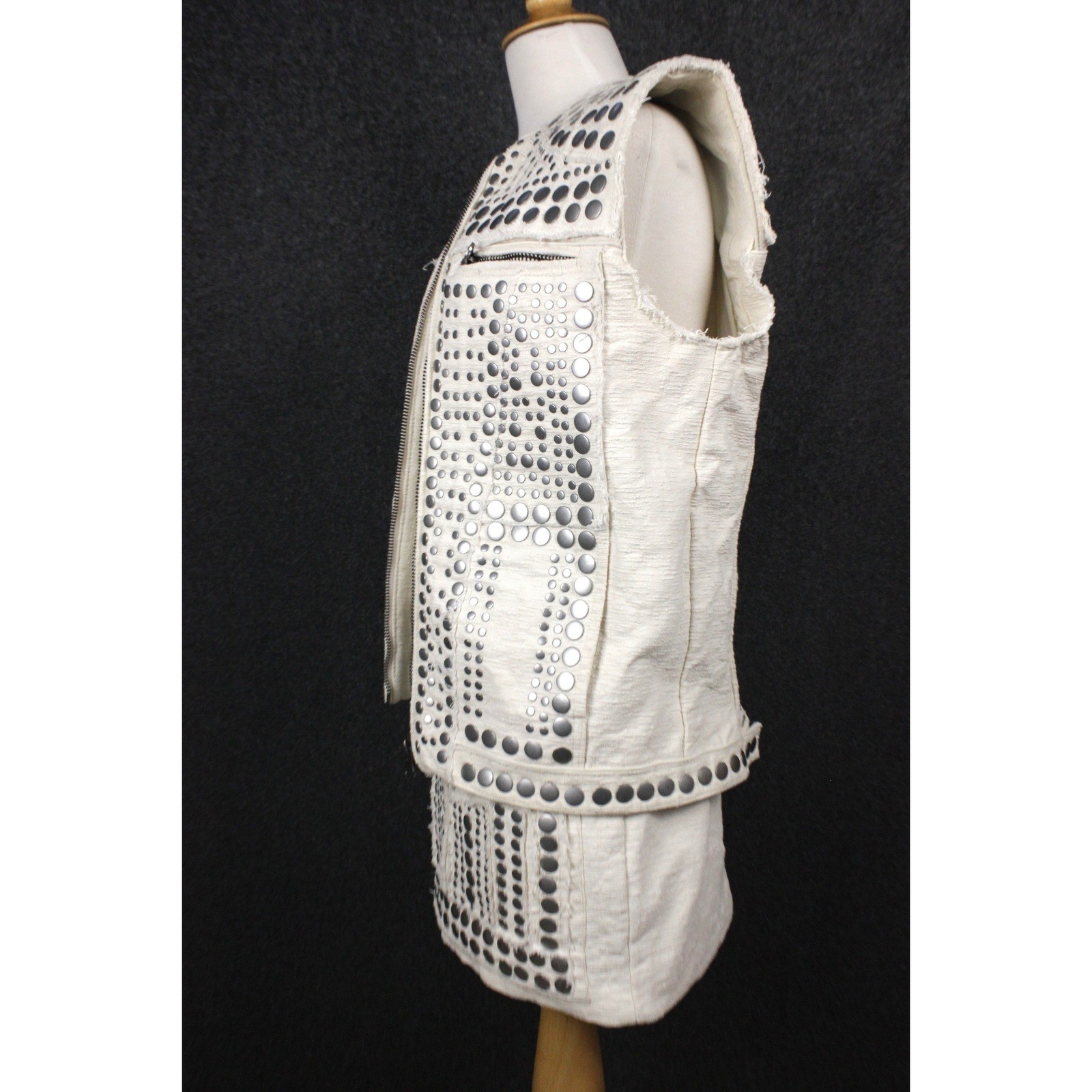 H&M Spring 2013 21st Century Bohemia Studded Vest Skirt Set Womens 8