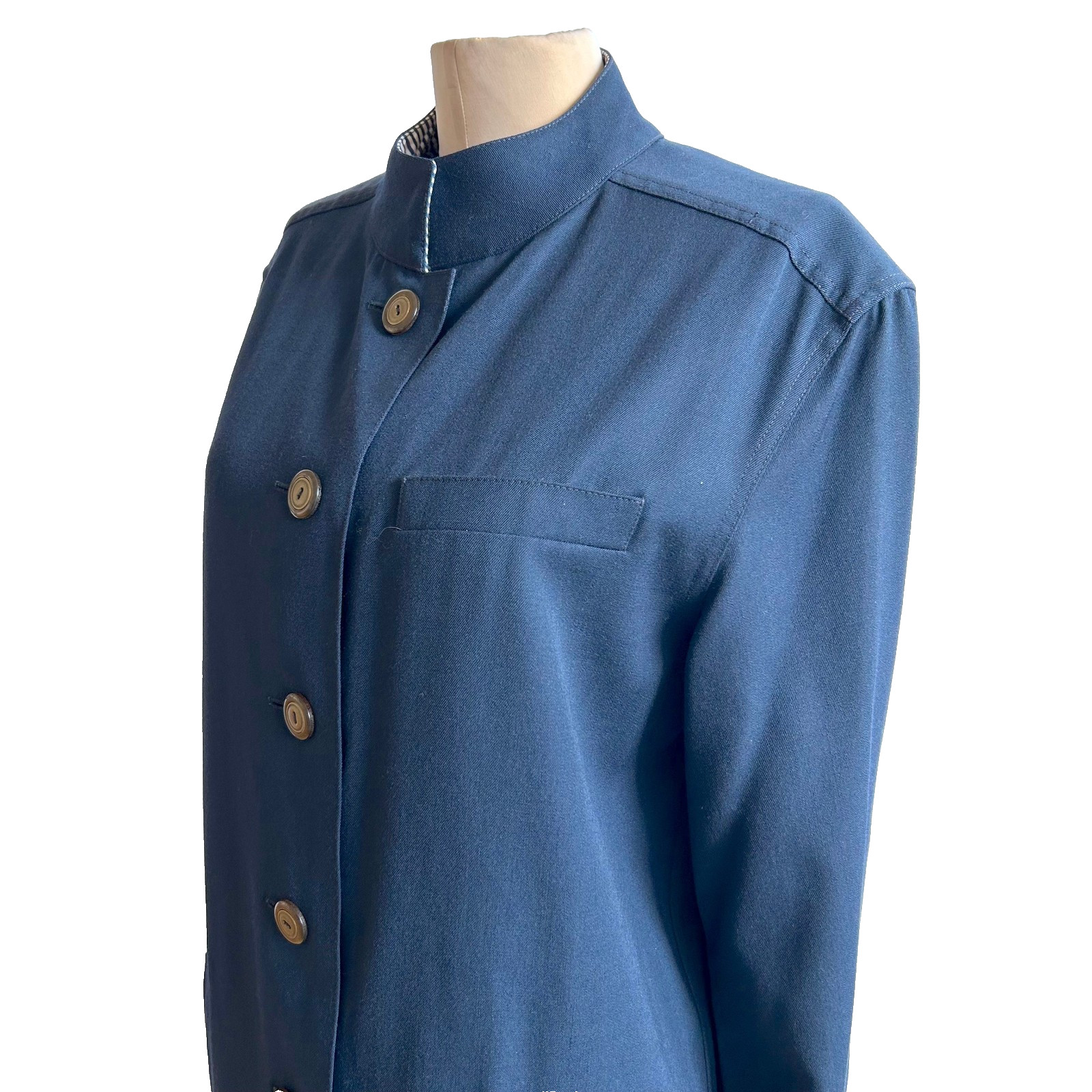 1980s GEOFFREY BEENE Smock Chore Jacket Minimalist Cotton or Wool Twill Sz M