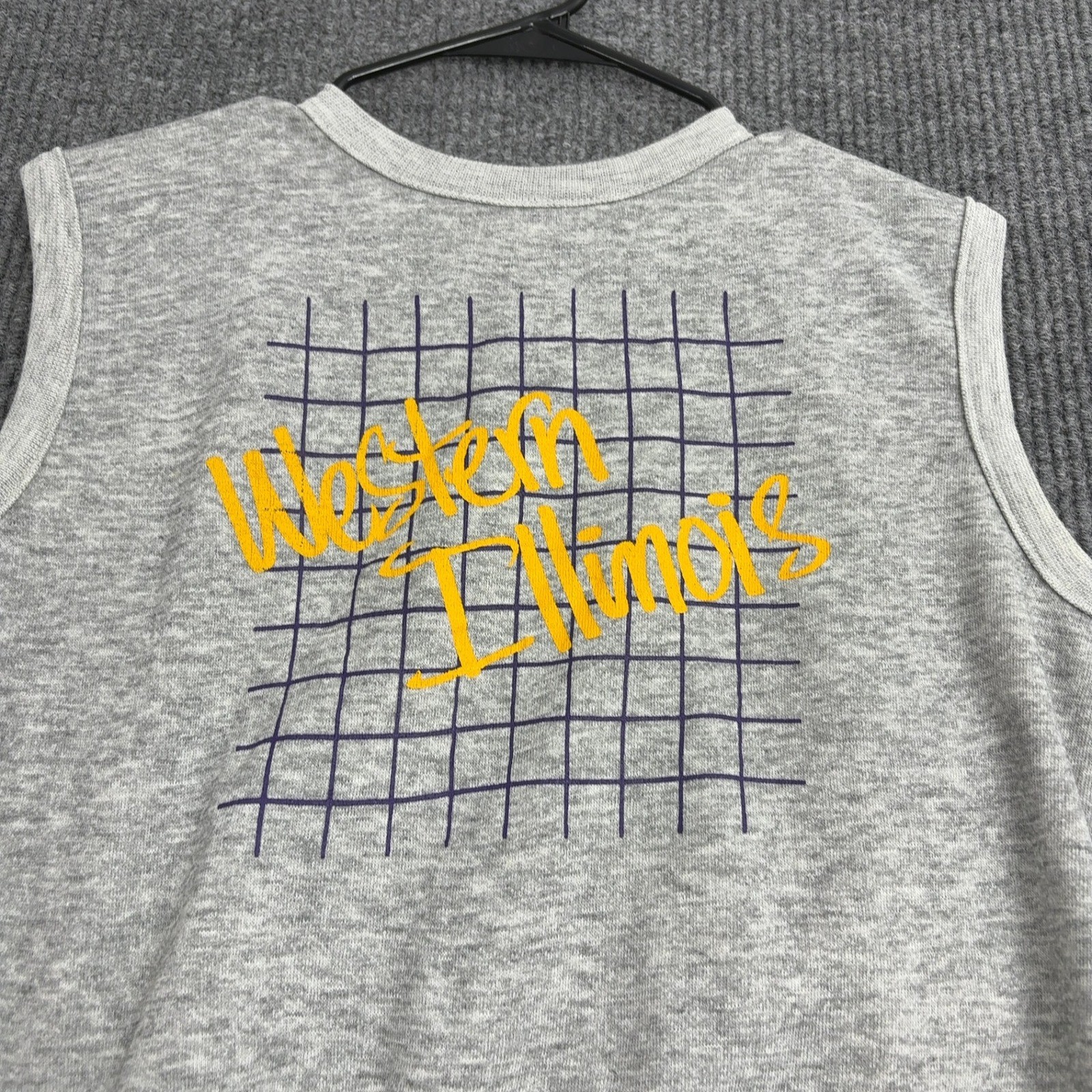 Vintage Western Illinois Velva Sheen Vest Women M Gray Acrylic Poly Cotton Retro