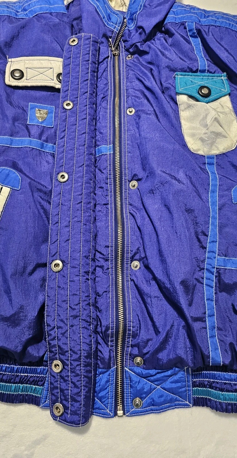 Vintage East West Women’s Color Block Ski Snowboard Puffer Jacket Size Medium