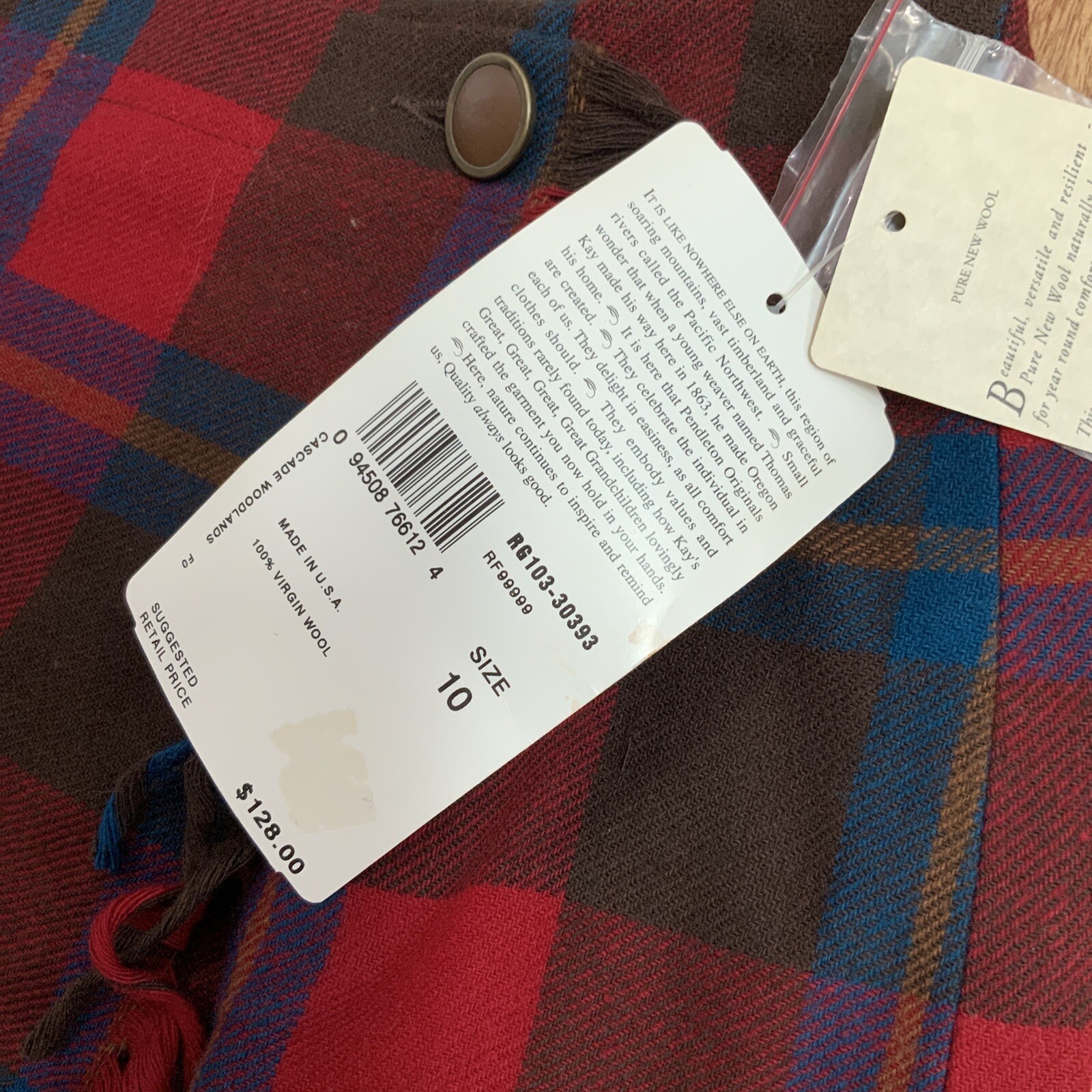 NWT Vintage Pendleton Tartan Virgin Wool Lined Skirt Sz 10 Fringe – MOTH HOLES