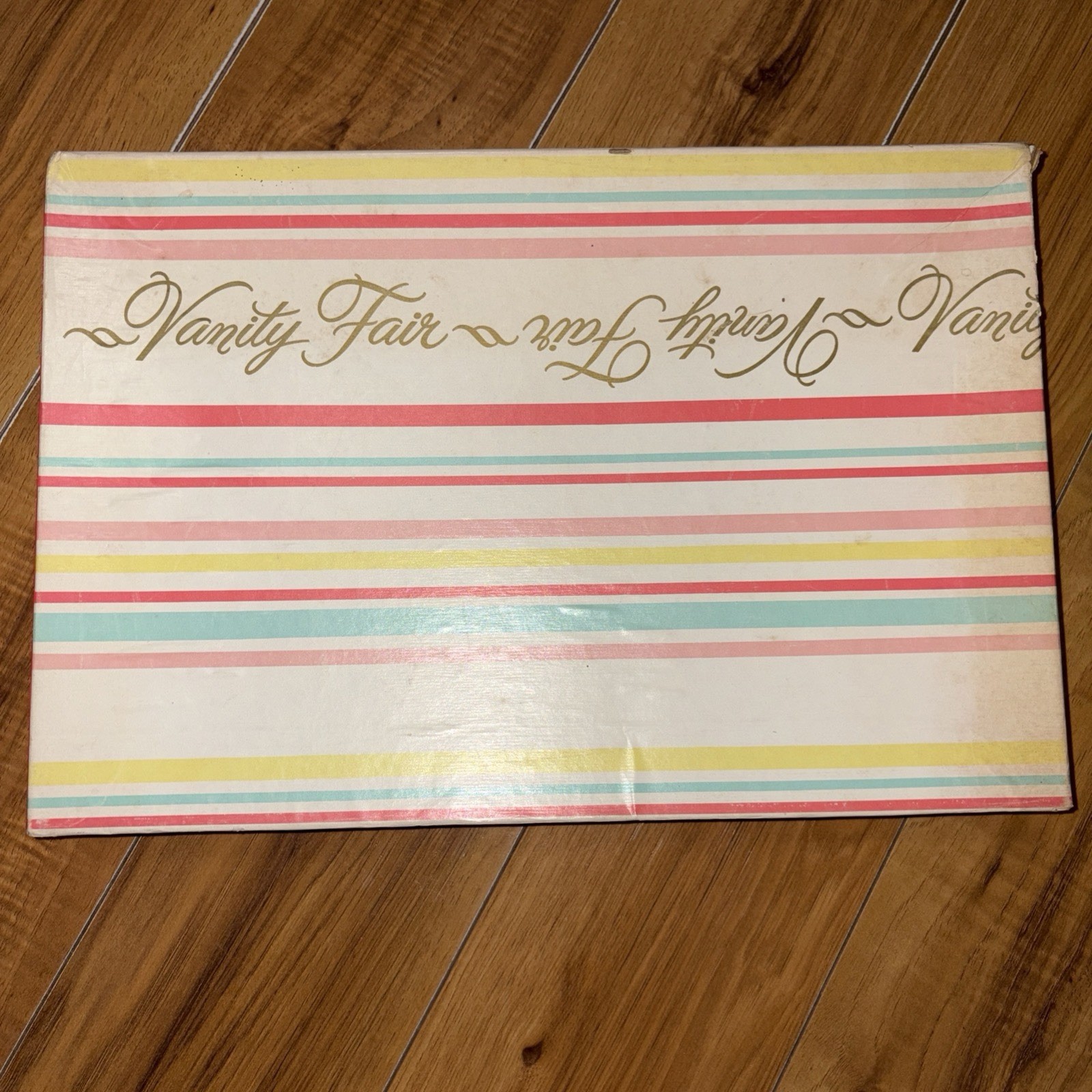 Vintage Vanity Fair BOX with One Sheet of Vanity Fair Tissue. 1940-50? Stripes.
