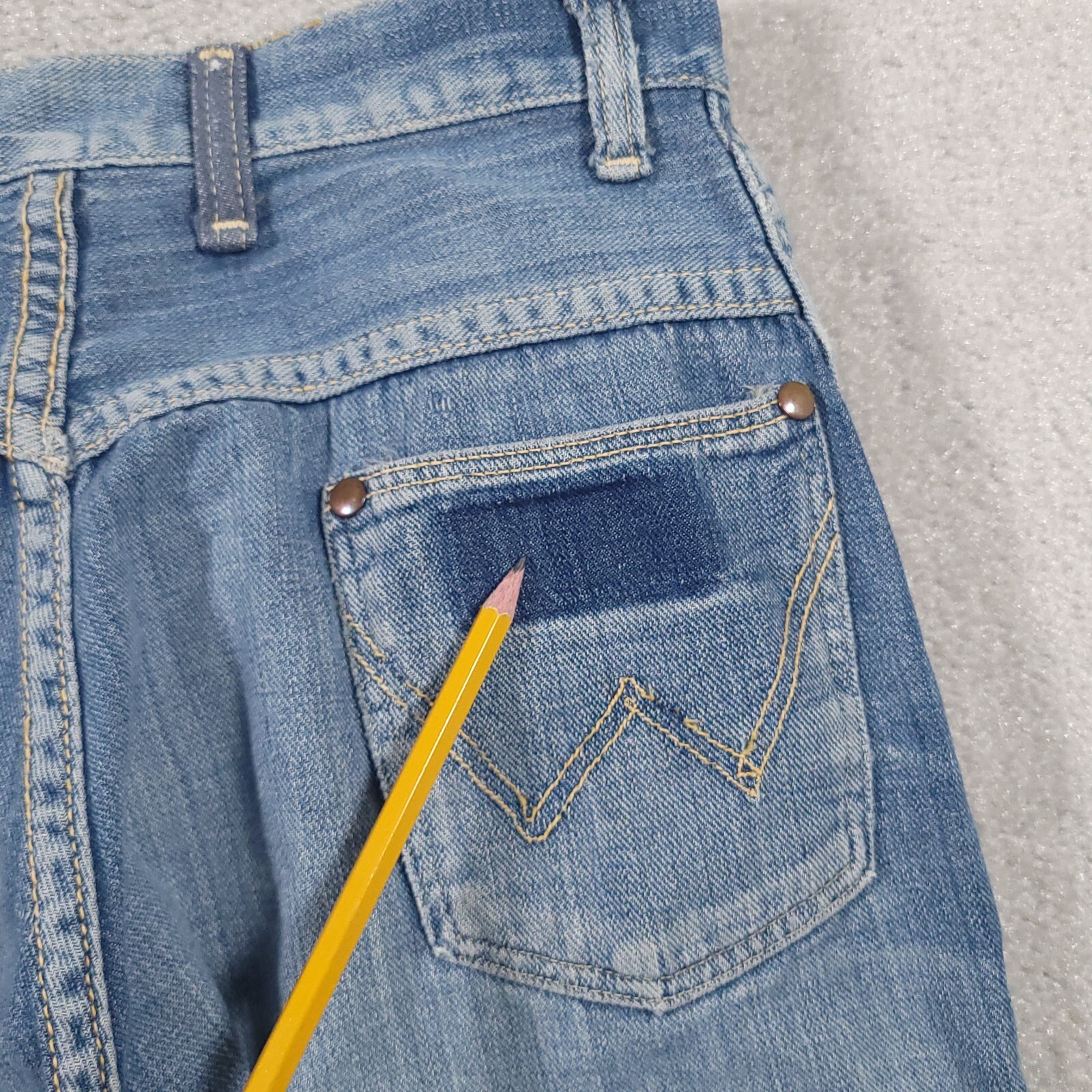 Vtg Wrangler Sanforized Blue Bell 50s 60s Jean Shorts Women’s Misses 12 USA FLAW