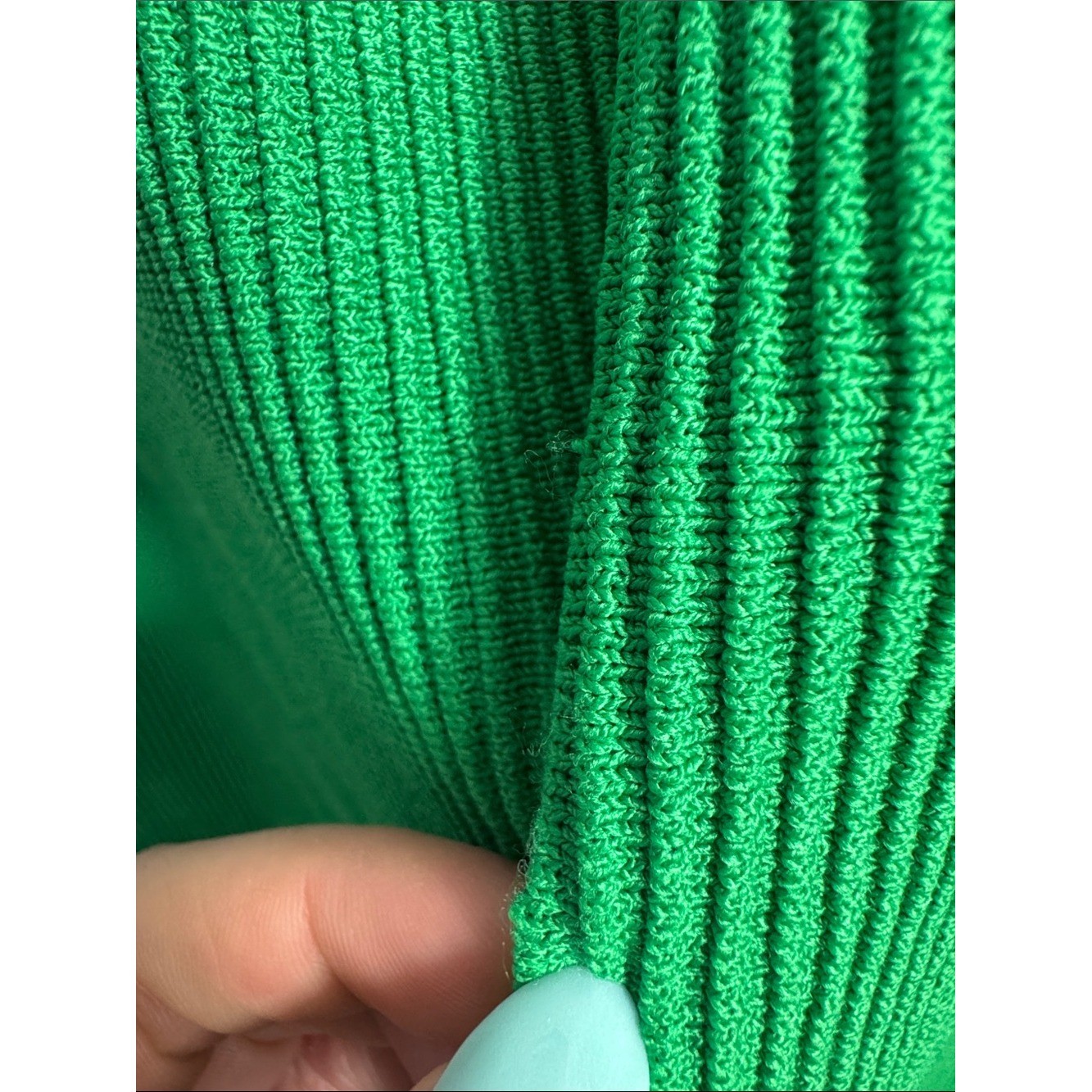 NWOT Aritzia Babaton Sculpt Knit One-Shoulder Dress Green Size Large